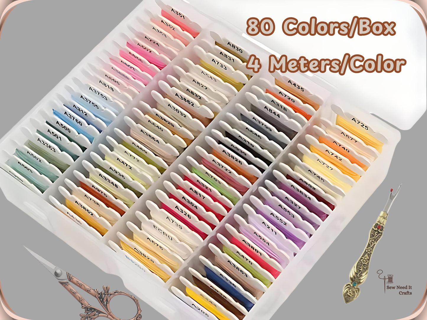 Embroidery Floss Bobbin Organizer Kit