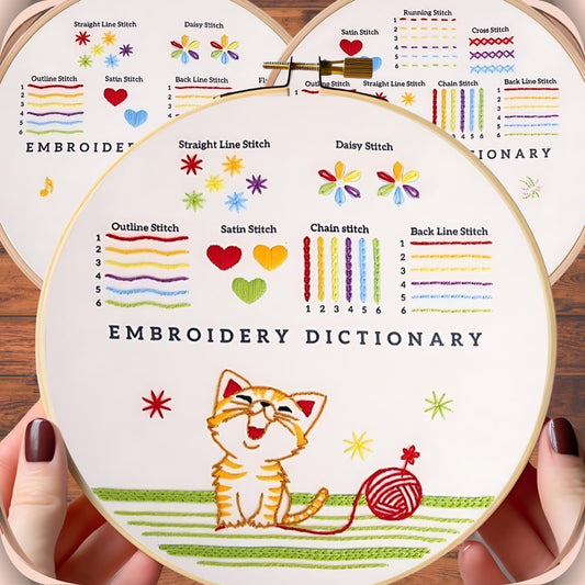 3 Pieces Set Beginner Embroidery Duckling, Kittens