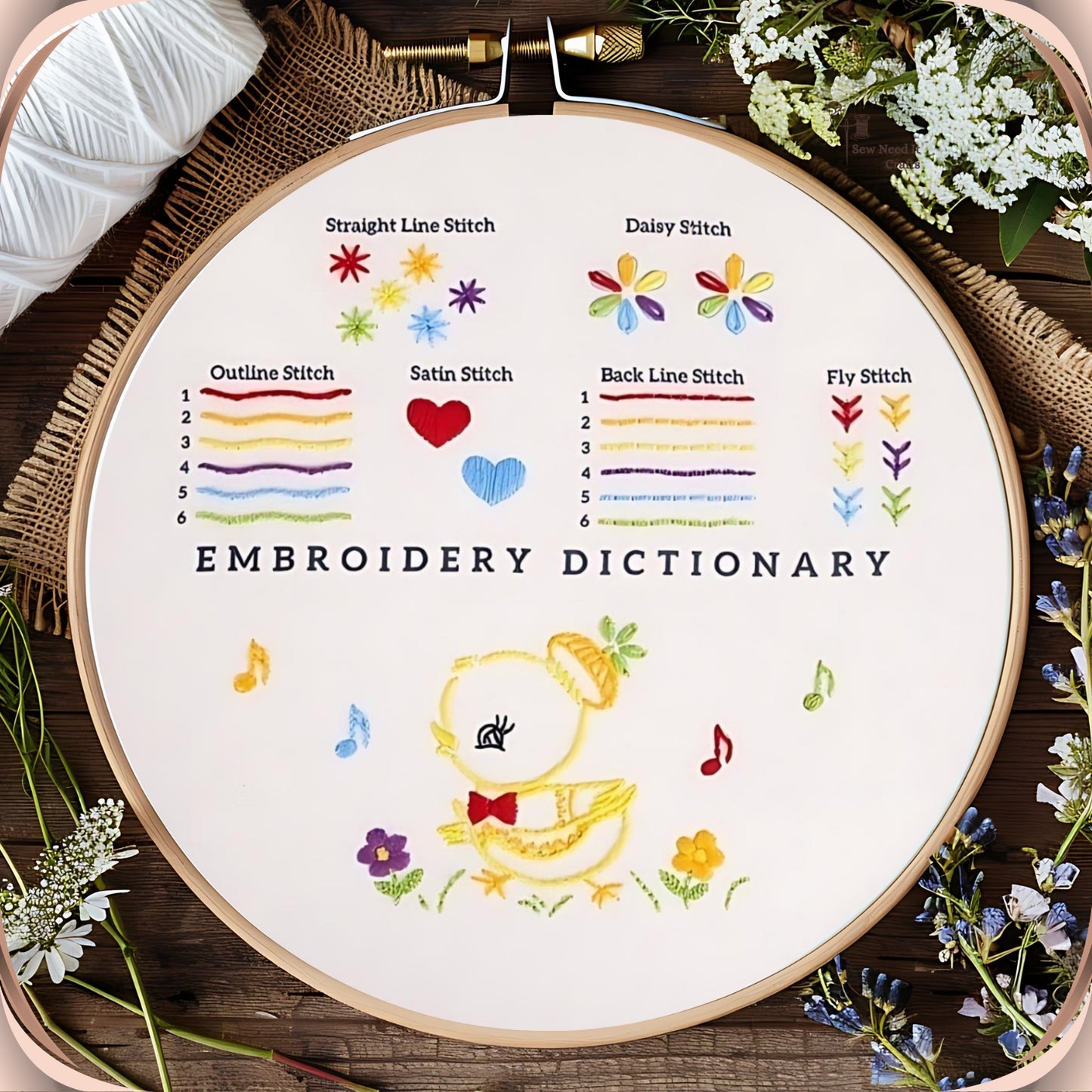 3 Pieces Set Beginner Embroidery Duckling, Kittens