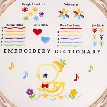 3 Pieces Set Beginner Embroidery Duckling, Kittens