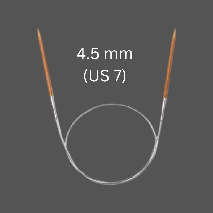4.5 mm (US 7) bamboo circular knitting needle with 80 cm cable