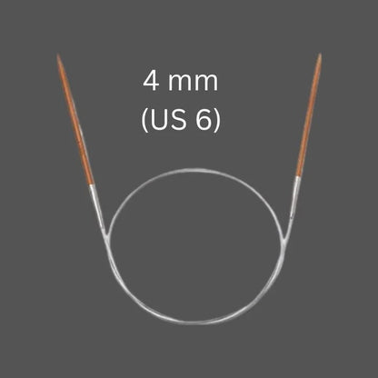 4 mm (US 6) bamboo circular knitting needle with 80 cm cable
