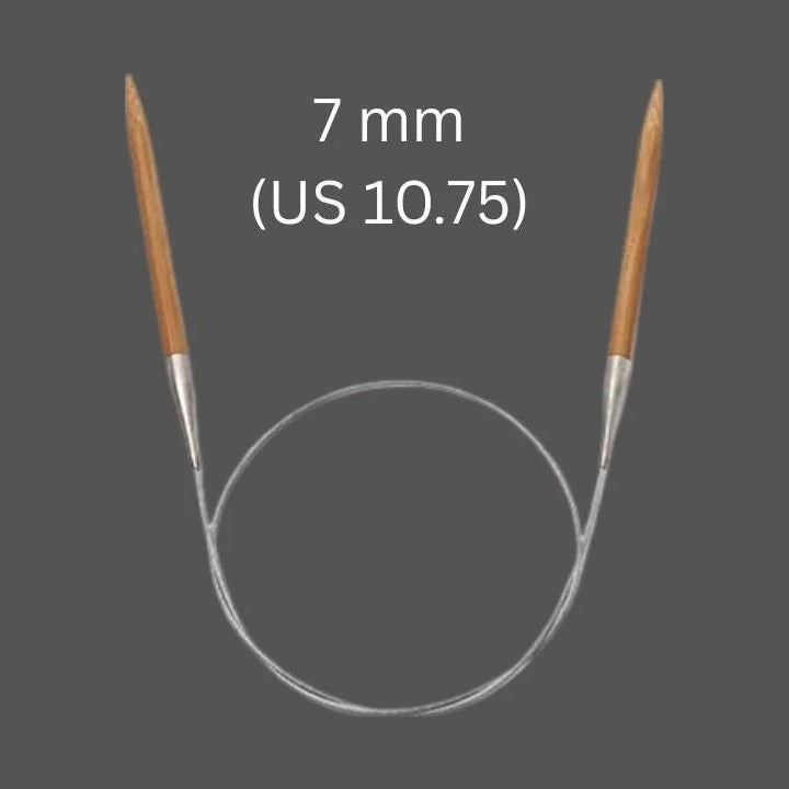 7 mm (US 10.75) bamboo circular knitting needle with 80 cm cable