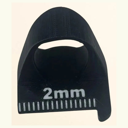 2mm sewing stitch spacing guide in black