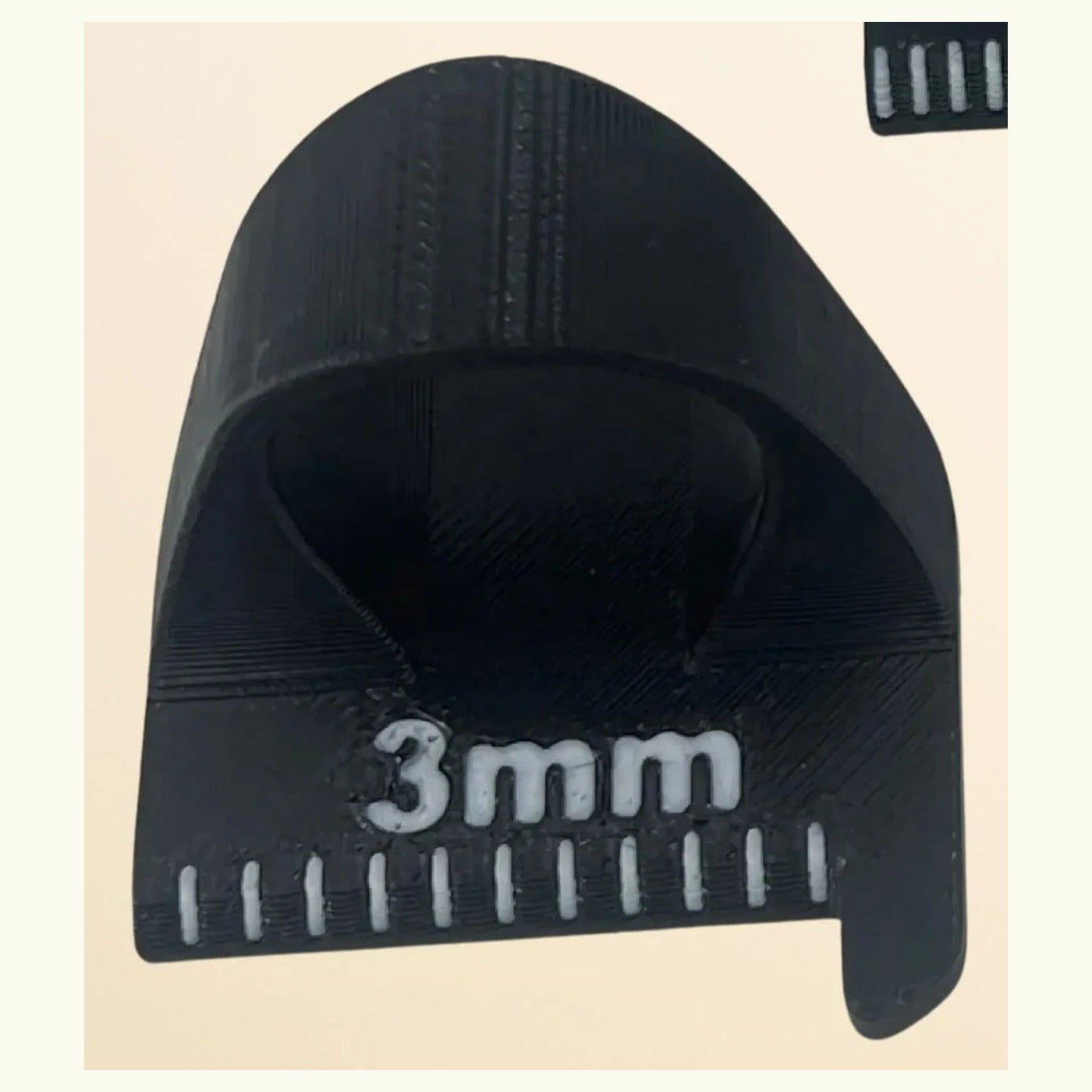 3mm sewing stitch spacing guide in black