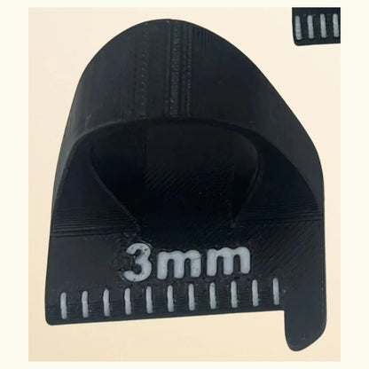 3mm sewing stitch spacing guide in black