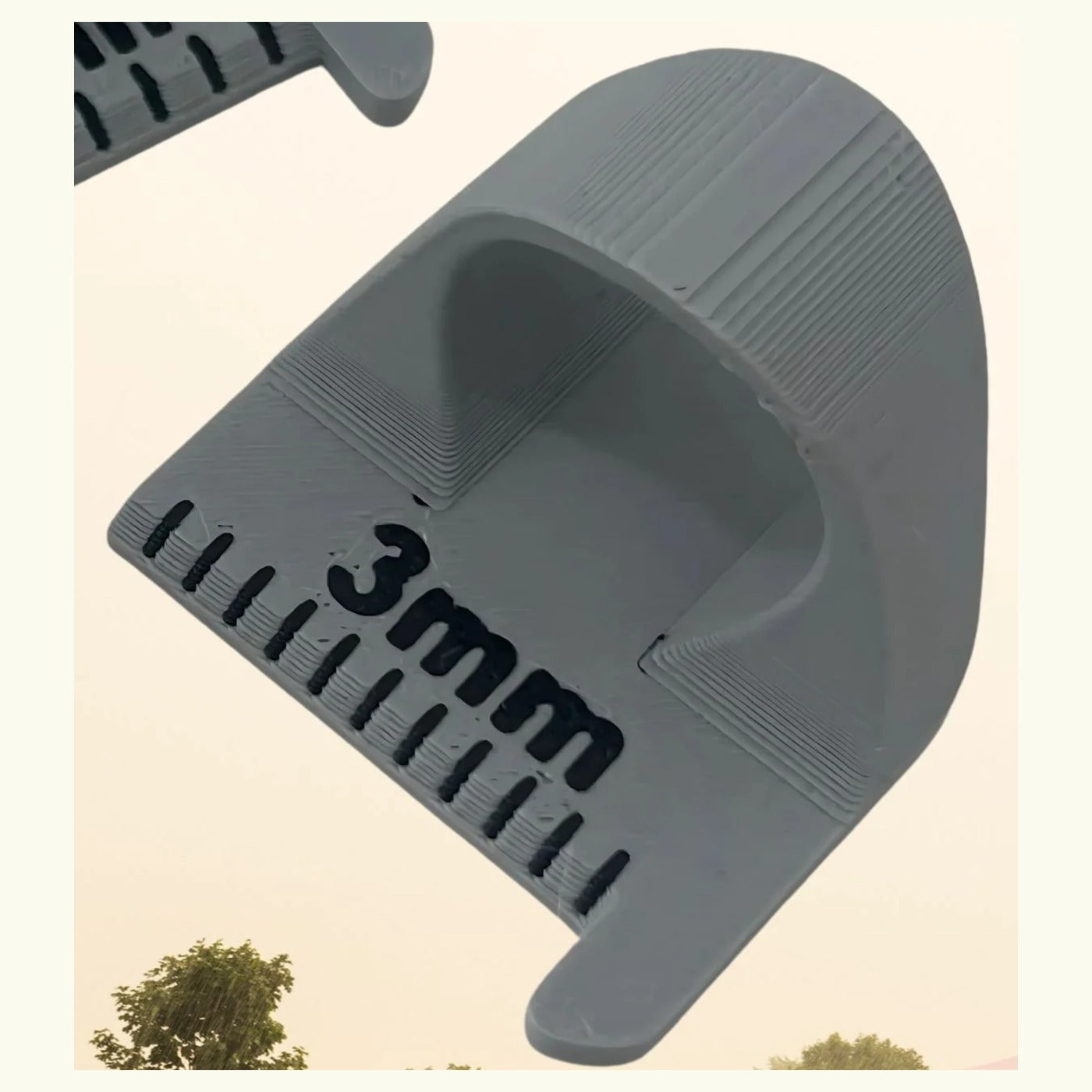 3mm sewing stitch spacing guide in grey