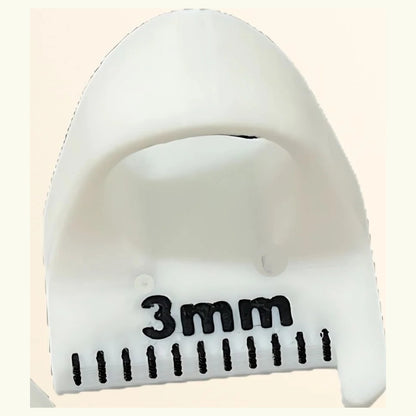 3mm sewing stitch spacing guide in white