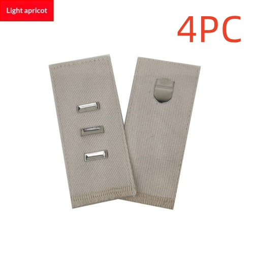 Light Apricot hook and bar cotton waist extender, pack of 4