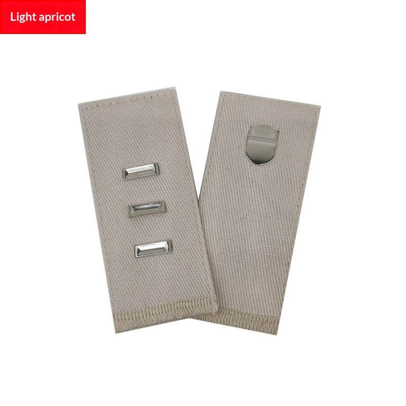 Light Apricot hook and bar cotton waist extender, single piece