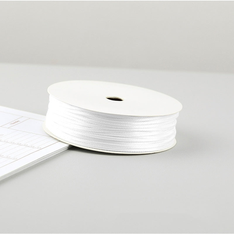 Thin Satin Ribbon 30 Meter 2mm (32 Yards 0.08”) Double Sided