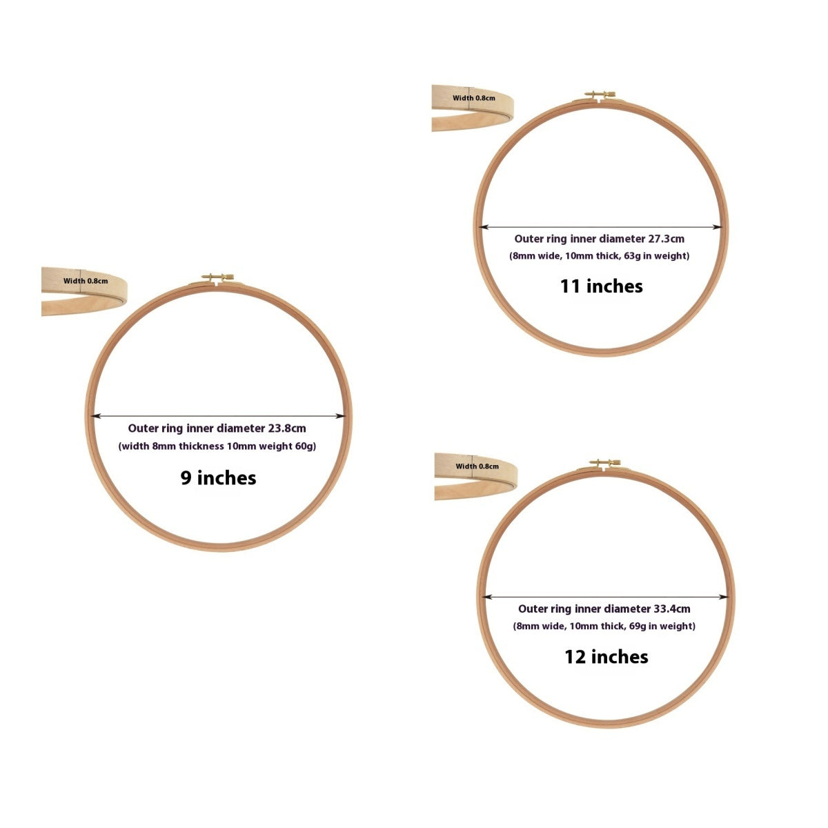 Beechwood Embroidery Hoops