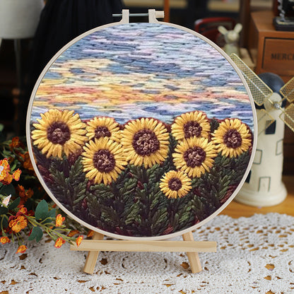 DIY Scenery Flower Embroidery Kit Set 1