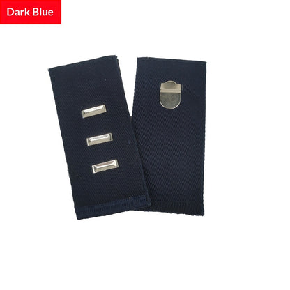 Dark Blue hook and bar cotton waist extender, single piece