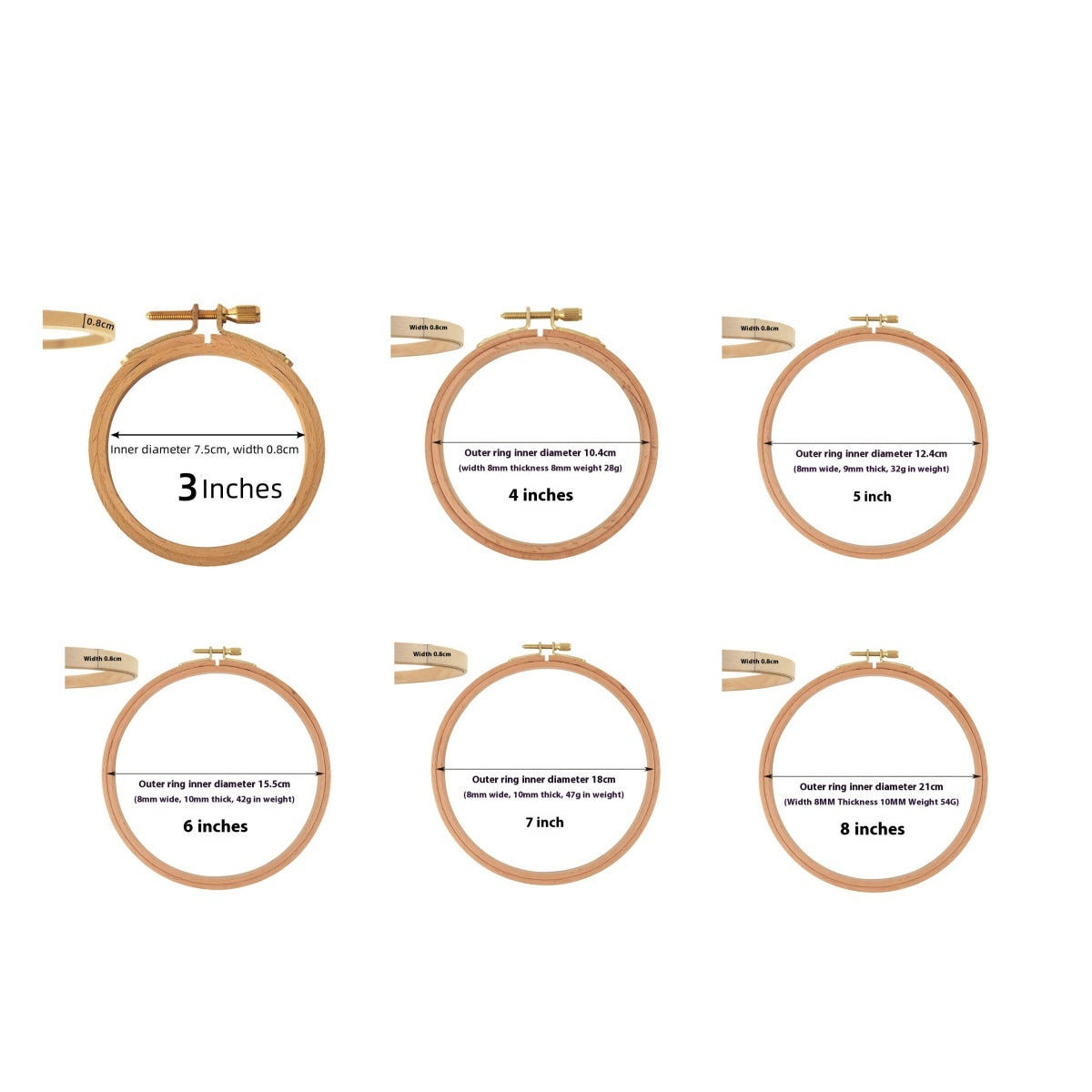 Beechwood Embroidery Hoops