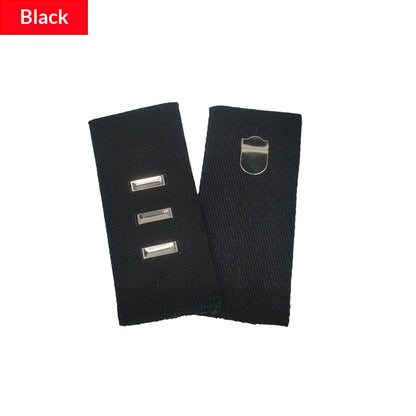 Black hook and bar cotton waist extender, single piece