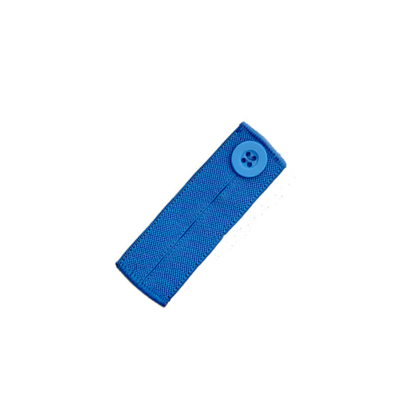 Blue 3-buttonhole elastic waist extender, single piece