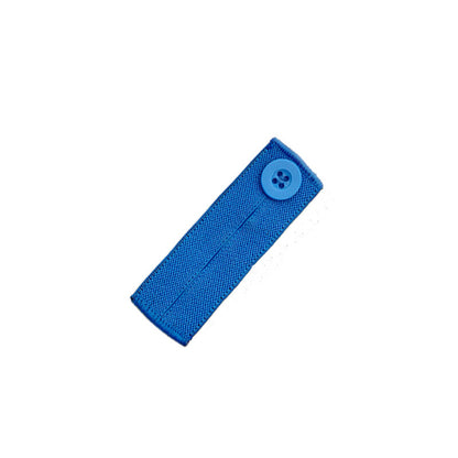 Blue 3-buttonhole elastic waist extender, single piece