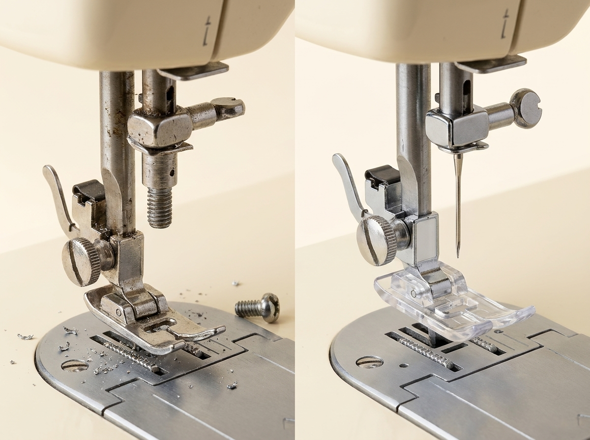 Problem solution graphic for vintage Bernina presser foot compatibility