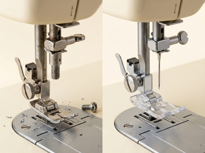 Problem solution graphic for vintage Bernina presser foot compatibility