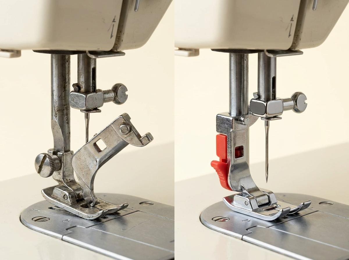 Problem solution graphic for modern Bernina presser foot compatibility