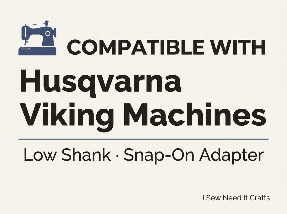 Compatible with Husqvarna Viking low shank sewing machines