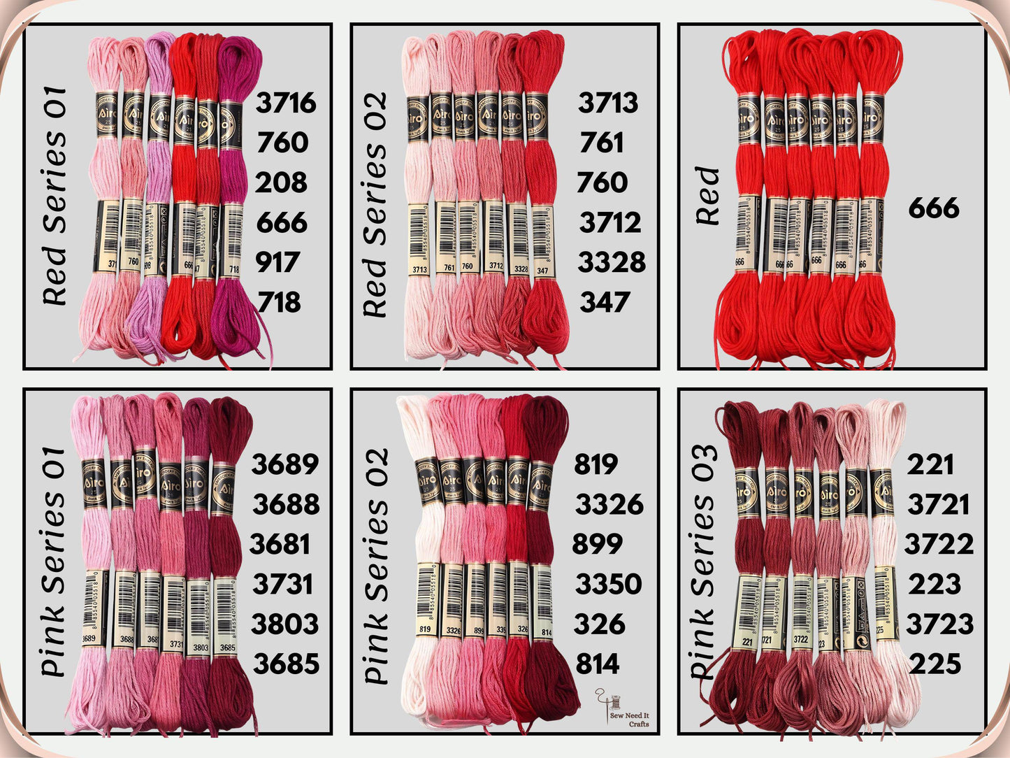 6 Pack Embroidery Thread Skeins | Cross Stitch Thread, Sewing Thread, Bracelet Thread, Bracelet Making, Craft Supplies, Embroidery Supplies