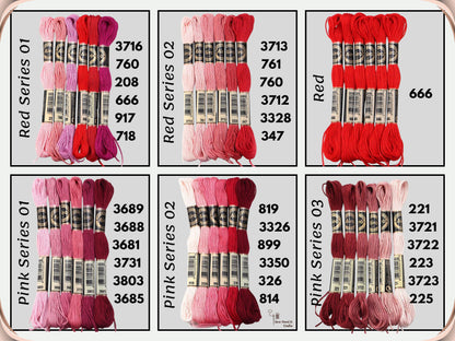 6 Pack Embroidery Thread Skeins | Cross Stitch Thread, Sewing Thread, Bracelet Thread, Bracelet Making, Craft Supplies, Embroidery Supplies