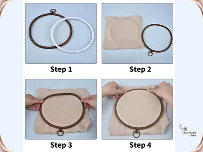 Faux Wood Embroidery Hoops, Imitation Wood Hoop, Circle, Octagon, Oval Embroidery Frame