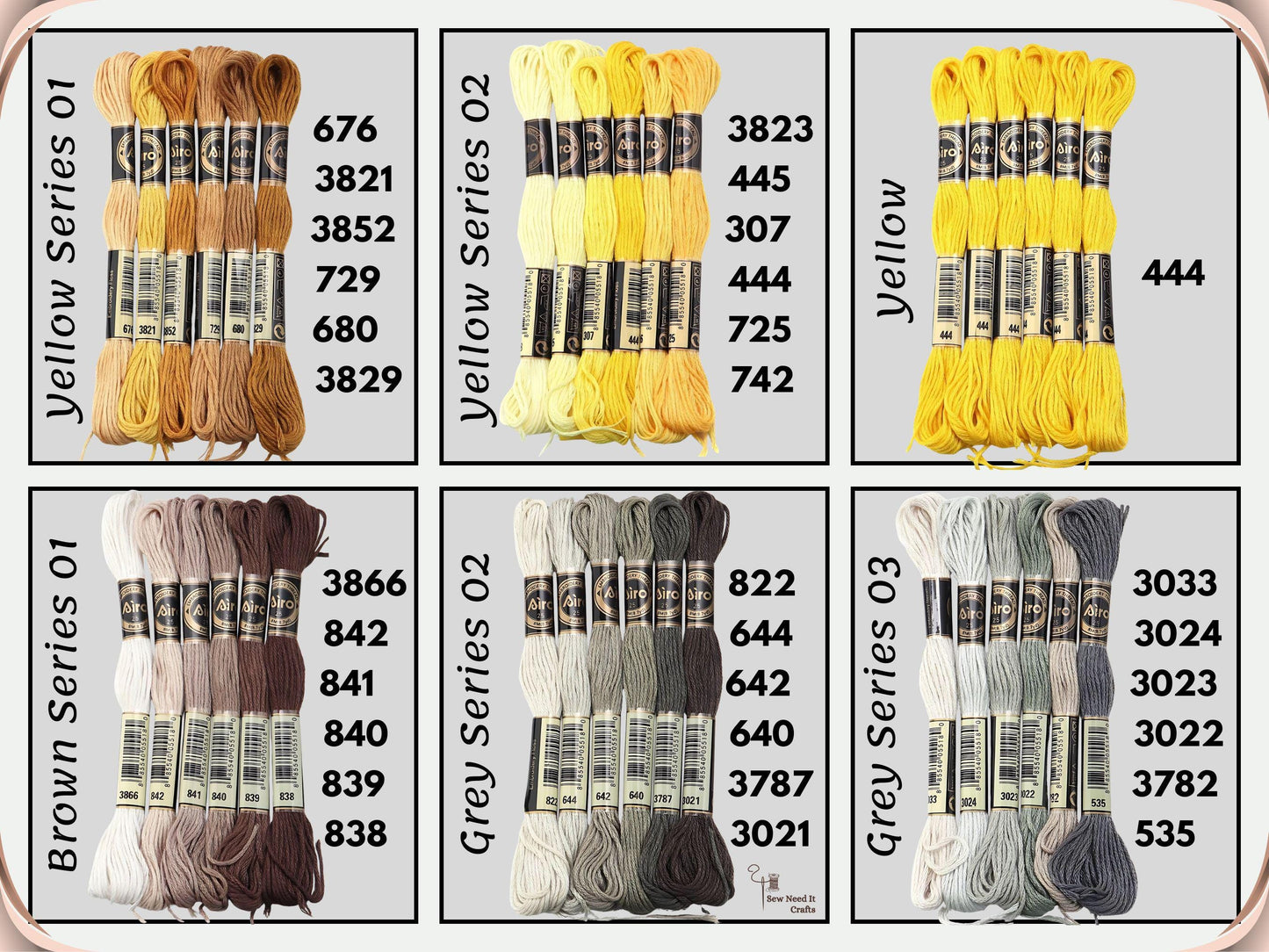 6 Pack Embroidery Thread Skeins | Cross Stitch Thread, Sewing Thread, Bracelet Thread, Bracelet Making, Craft Supplies, Embroidery Supplies