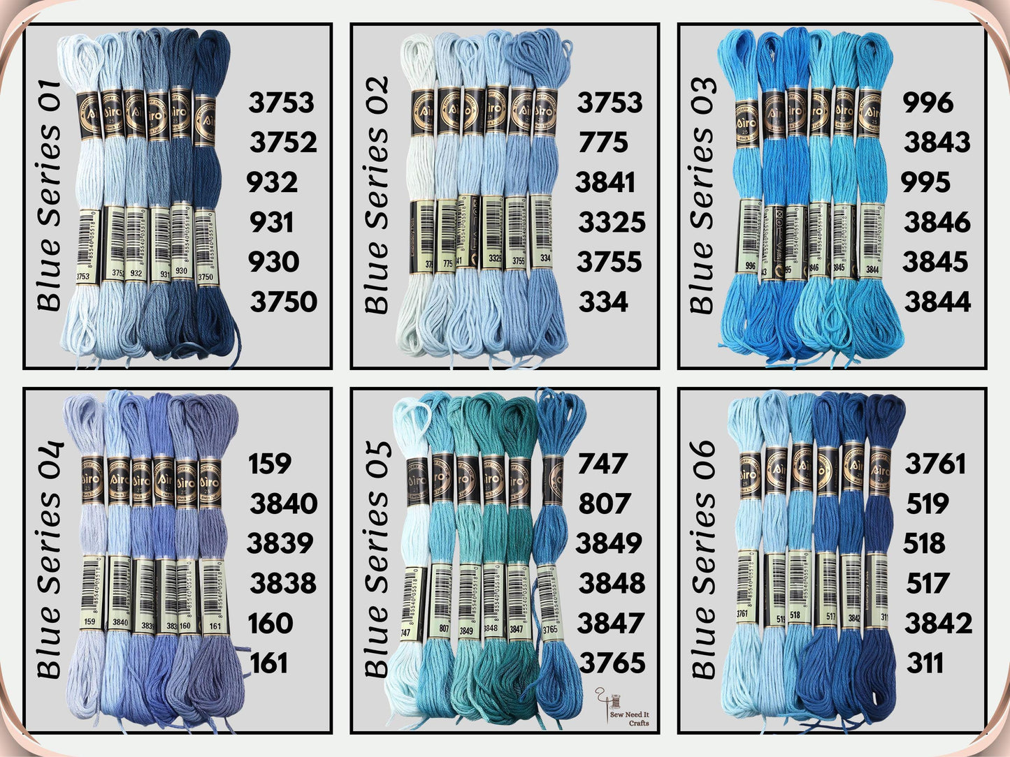 6 Pack Embroidery Thread Skeins | Cross Stitch Thread, Sewing Thread, Bracelet Thread, Bracelet Making, Craft Supplies, Embroidery Supplies