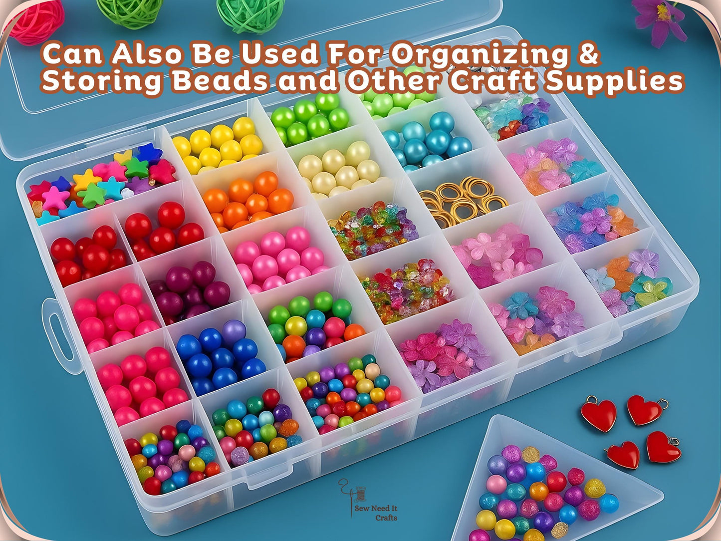 Complete Embroidery Floss Organizer Set with Storage Box, 100 Bobbins, Floss Winder & Label Stickers