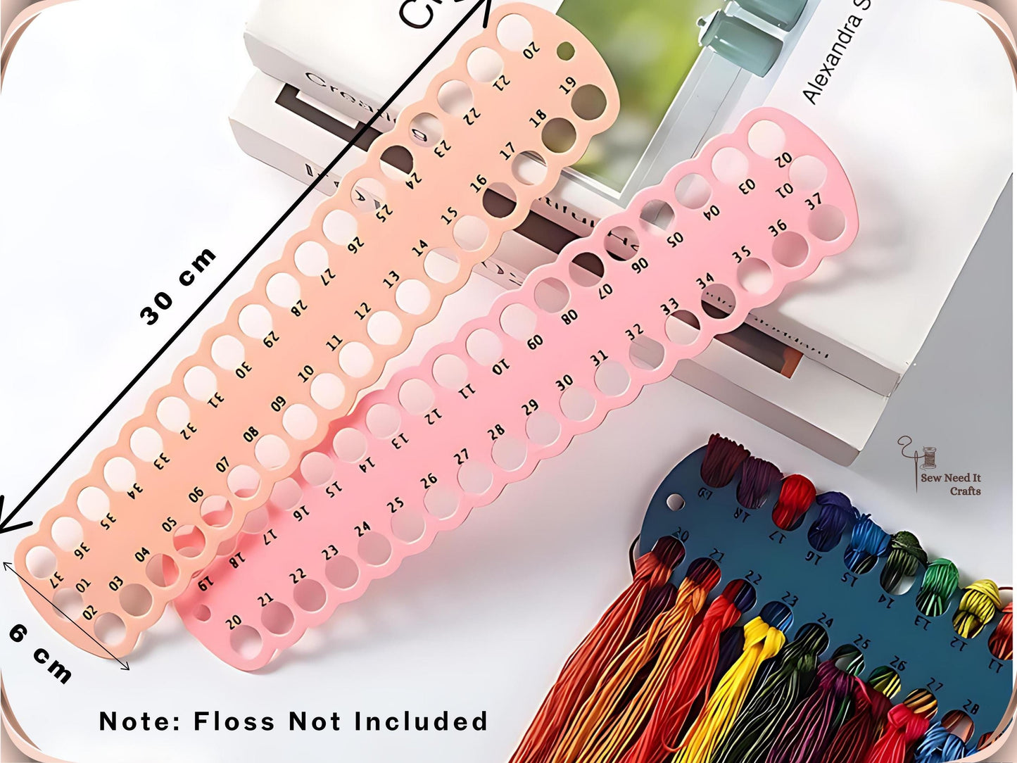 Embroidery Thread Organizer Numbered Boards 01-111, Floss Holder for Embroidery Organization