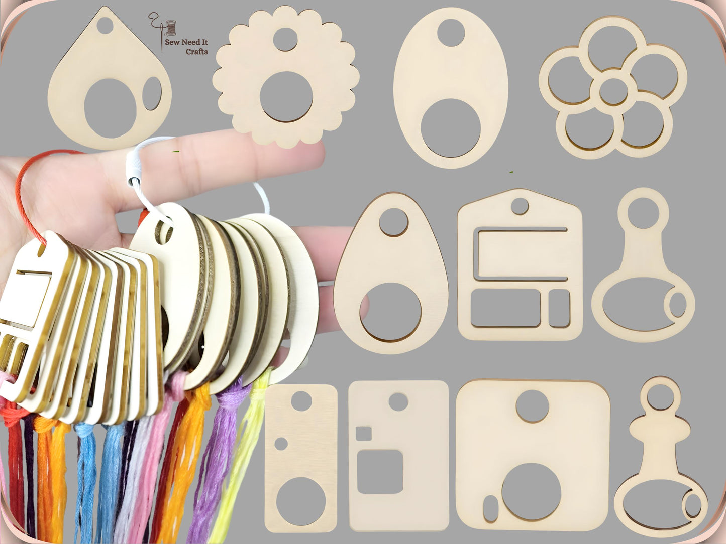 50 Pcs Embroidery Floss Organizer Wooden Boards, Embroidery Organization