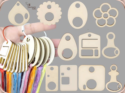 50 Pcs Embroidery Floss Organizer Wooden Boards, Embroidery Organization