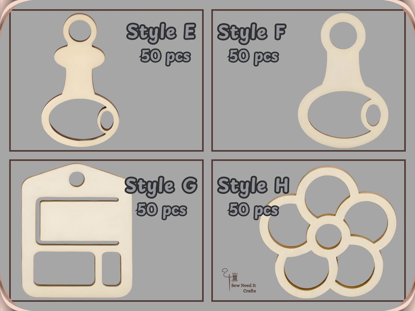 50 Pcs Embroidery Floss Organizer Wooden Boards, Embroidery Organization