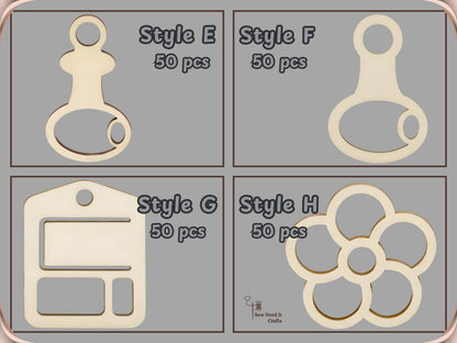50 Pcs Embroidery Floss Organizer Wooden Boards, Embroidery Organization