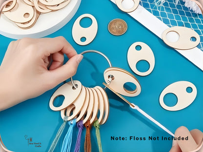 50 Pcs Embroidery Floss Organizer Wooden Boards, Embroidery Organization