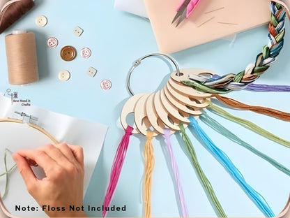 50 Pcs Embroidery Floss Organizer Wooden Boards, Embroidery Organization