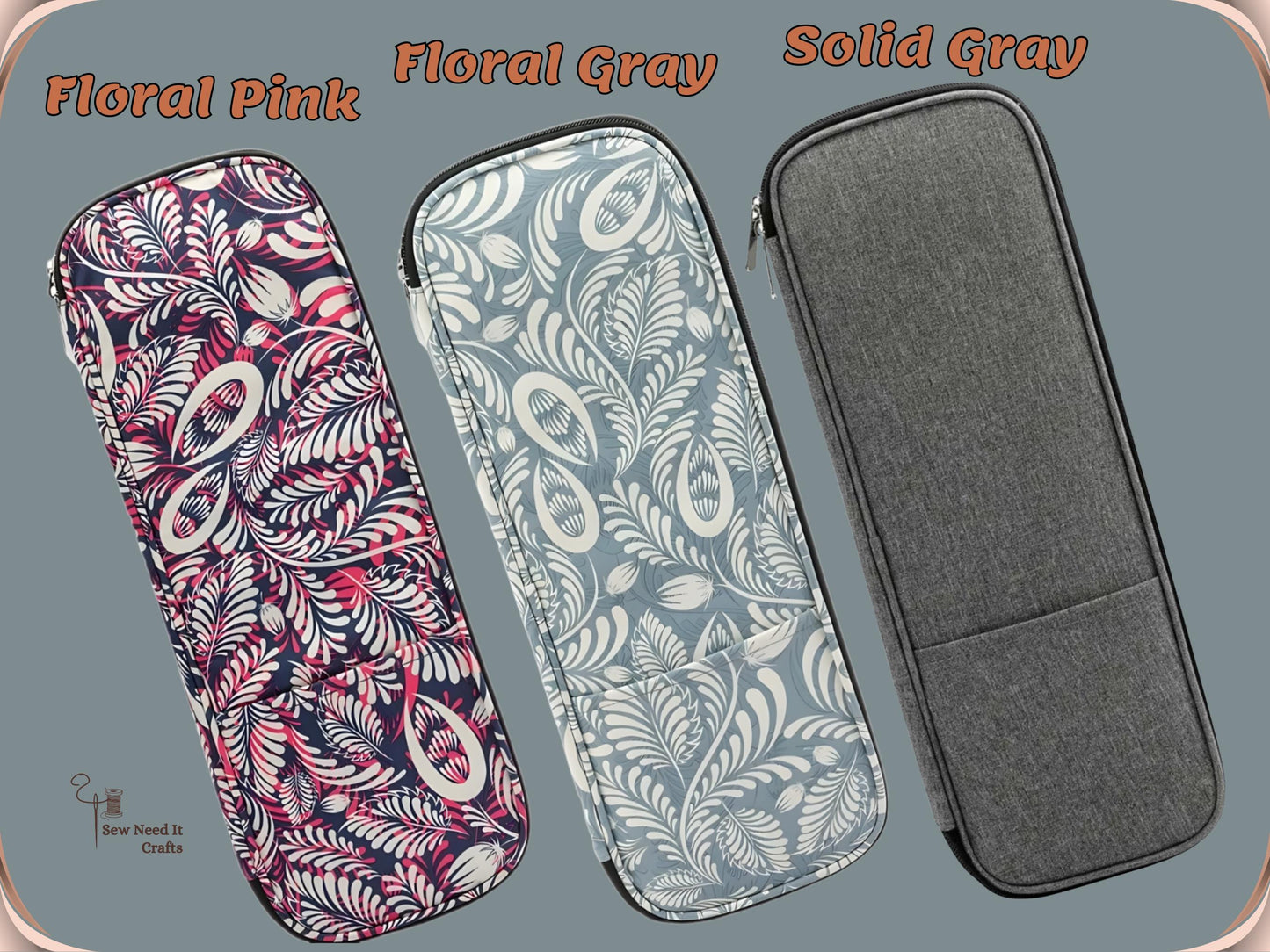 Long Knitting Needle Case Empty 15.7”/40cm, Knitting Organizer