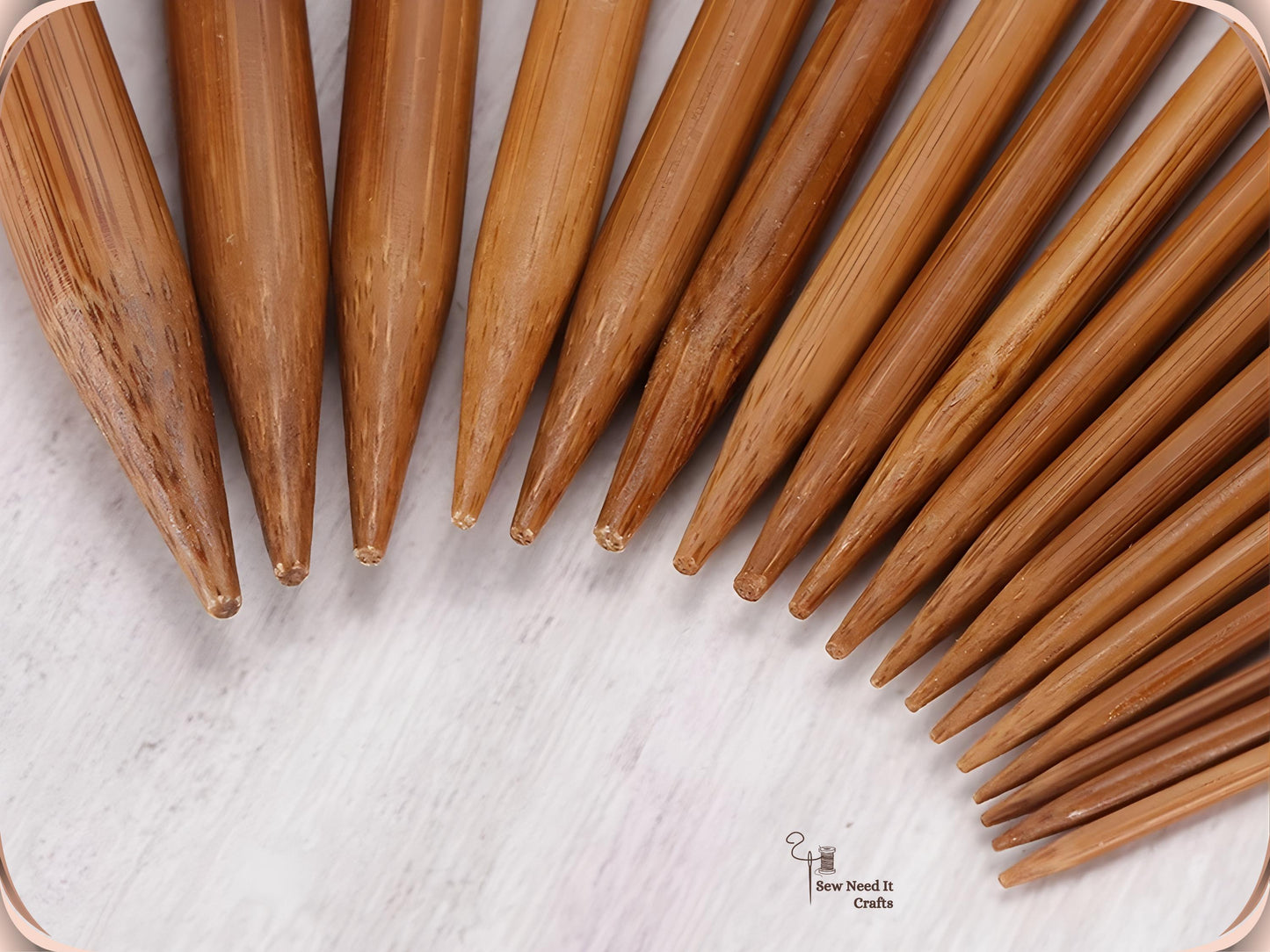 36 Pcs Carbonized Bamboo Knitting Needle Set, Single Point Knitting Needles