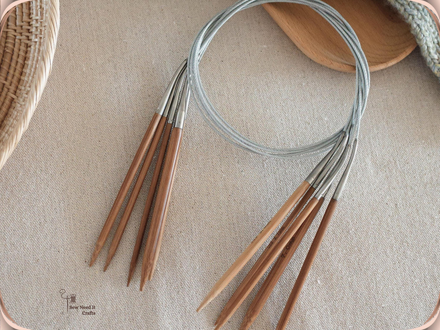 Wood Circular Knitting Needles 80cm 3-10mm, Bamboo Circular Knitting Needles