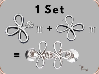 No Sew Waist Adjusters for Pants, Jeans Waist Tightener, Clover Flower Design