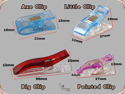 10-100 Pcs Multi-Style Sewing Clips for Sewing, Quilting & Binding Fabric Clips
