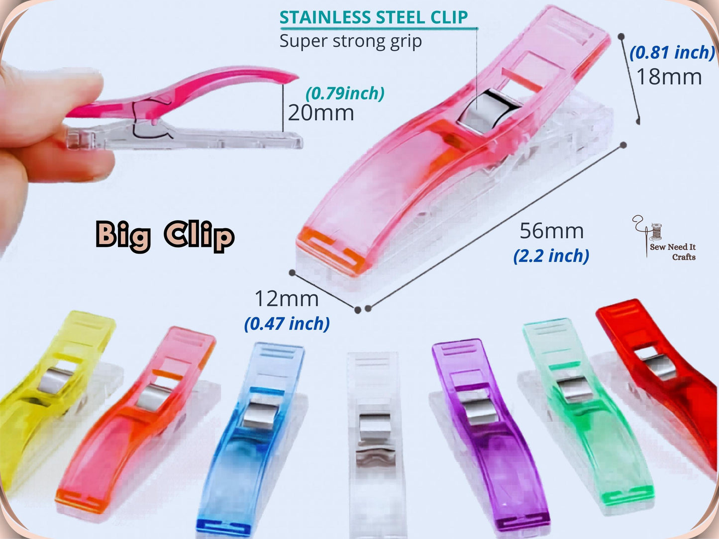 10-100 Pcs Multi-Style Sewing Clips for Sewing, Quilting & Binding Fabric Clips