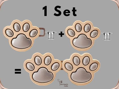 No Sew Waist Adjusters for Pants, Jeans Waist Tightener 3D Dog Paw, Cat Paw Design