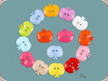 50 Pcs Novelty Sewing Buttons, Heart Shaped Buttons, Baby Buttons, Star Buttons, Flower Buttons, Apple Buttons, Daisy Buttons, Craft Buttons