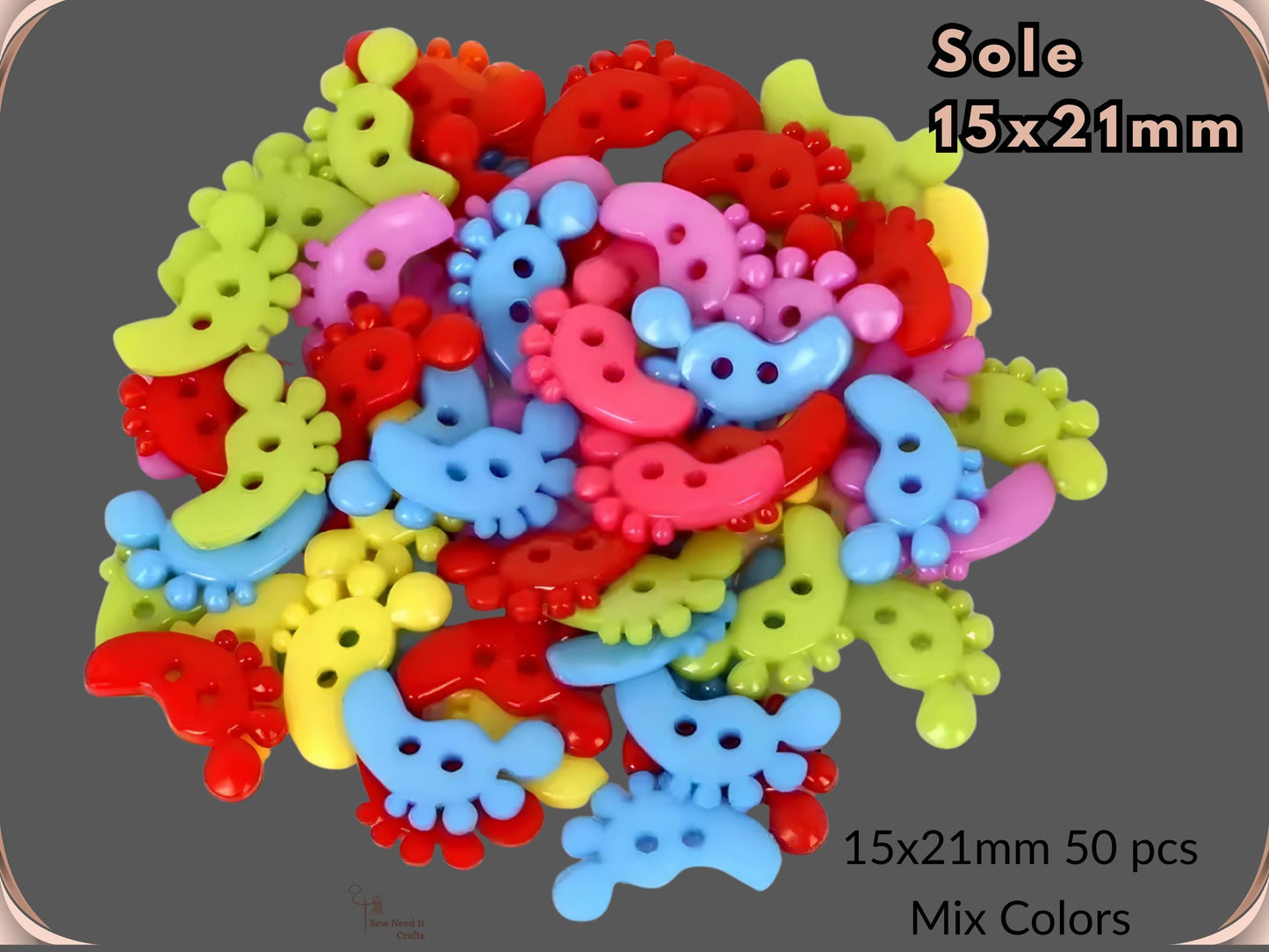 50 Pcs Novelty Sewing Buttons, Heart Shaped Buttons, Baby Buttons, Star Buttons, Flower Buttons, Apple Buttons, Daisy Buttons, Craft Buttons