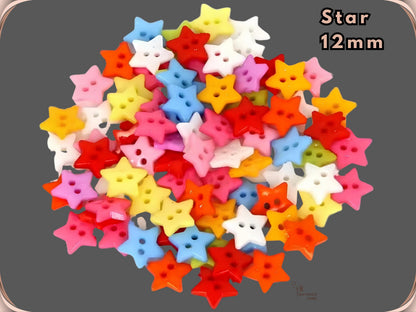 50 Pcs Novelty Sewing Buttons, Heart Shaped Buttons, Baby Buttons, Star Buttons, Flower Buttons, Apple Buttons, Daisy Buttons, Craft Buttons