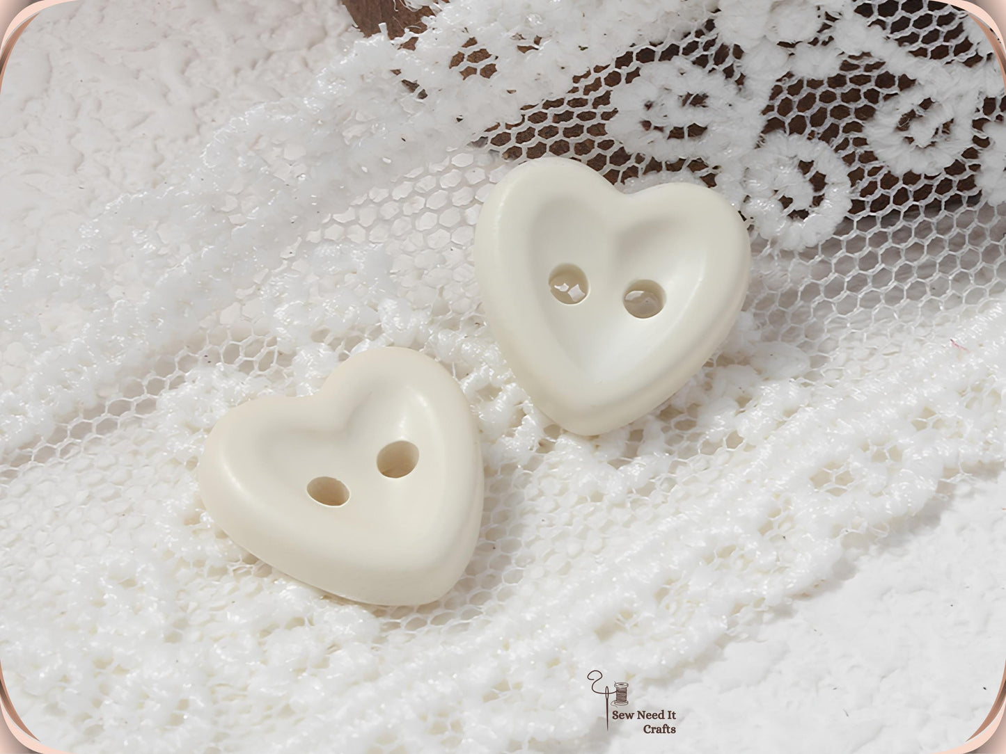 20 Pcs Macaron Heart Shaped Buttons for Sewing — Pastel Colors, 3 Sizes 12.5mm, 15mm, 18mm